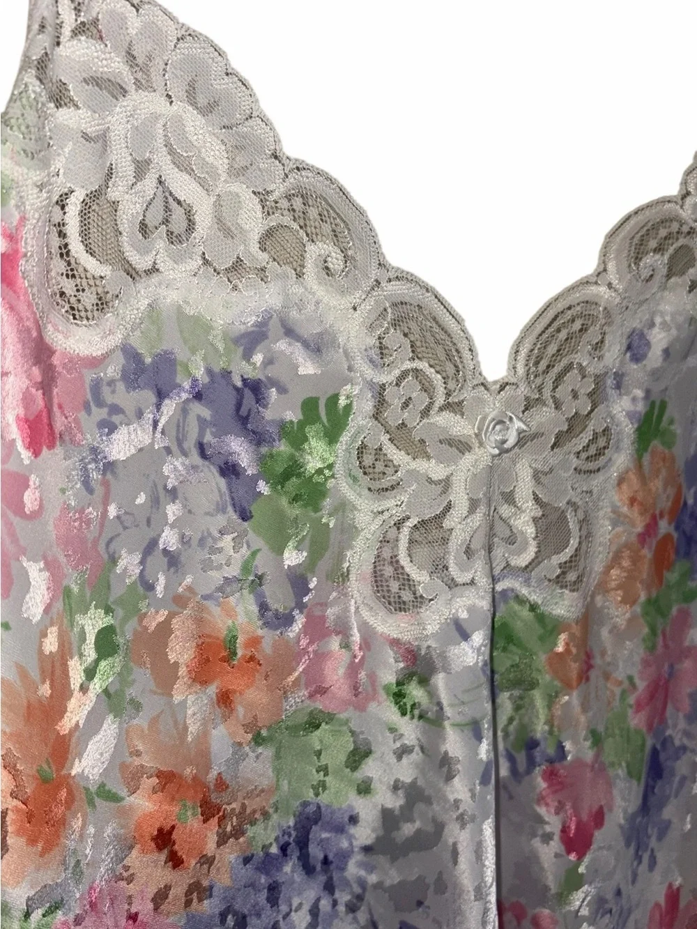 Vintage Lucie Ann Floral and Lace Slip Dress/Lingerie